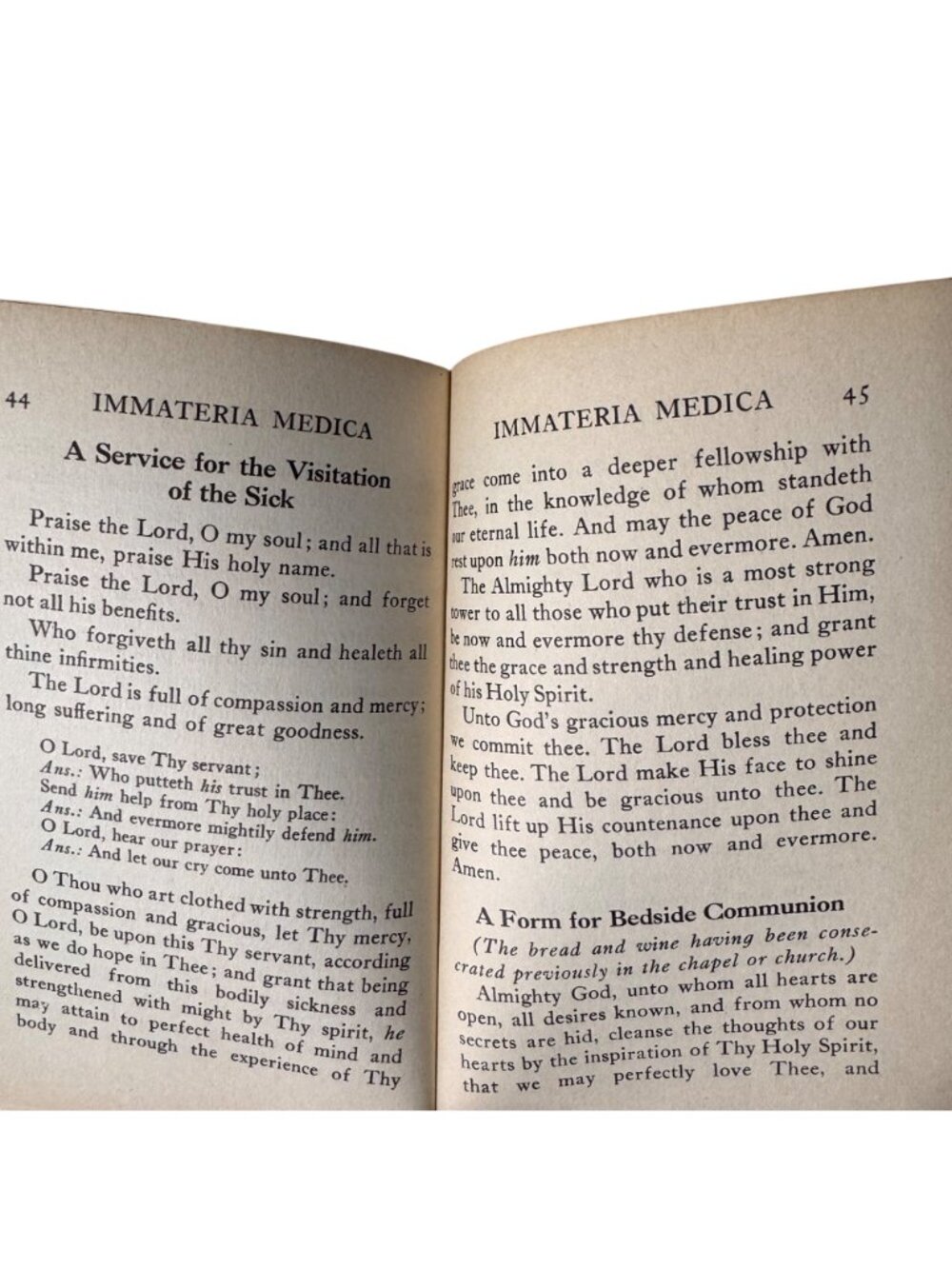 Immateria Medica Hardcover Book 1934 By Rev. Thomas C. Marshall Chaplin Prayers - Picture 8 of 14